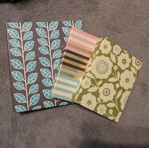 Greenroom Mini Binder And Pink Chandelier Binder Set Leaves, Floral, Stripes